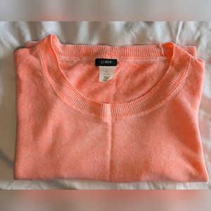 J. Crew Women's crew neck sweater neon orange